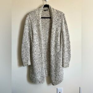 Eileen Fisher Peruvian Organic Cotton Alpaca Open Front Kimono Cardigan Sm EUC